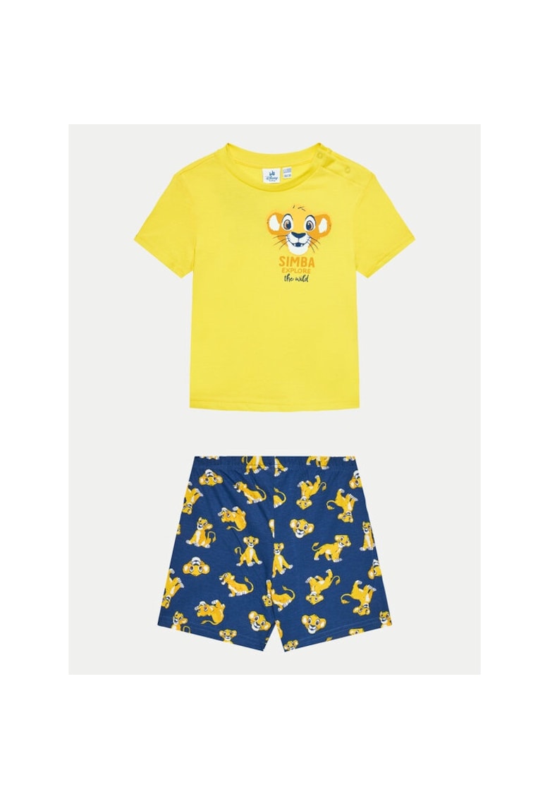 Pijama copii - 77289 - Bleumarin/Galben - Bumbac