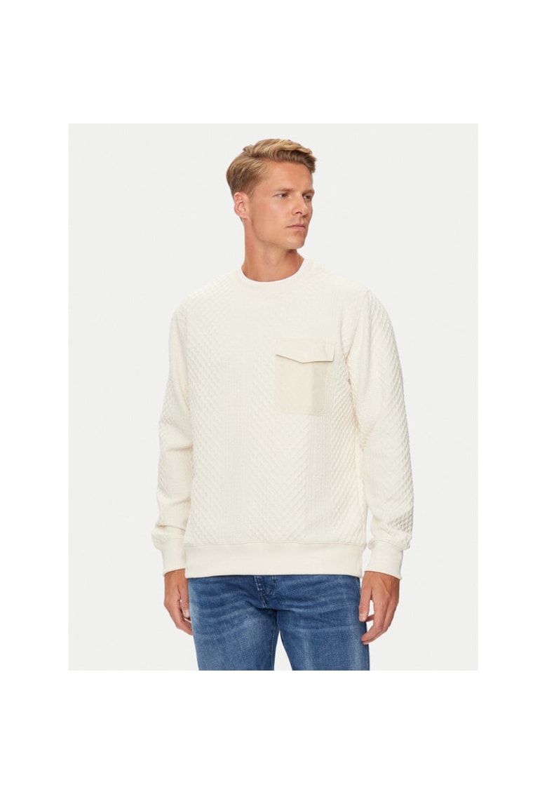 Bluza sport barbati - 528118 - Ecru - Poliester