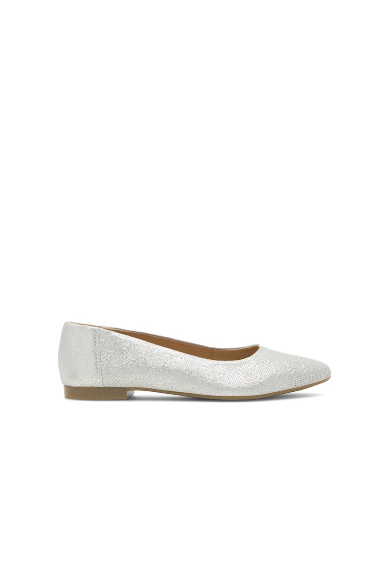 Balerini dama - 590559 - Piele naturala - Argintiu -