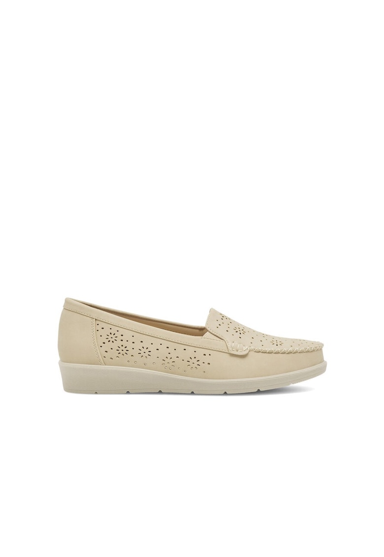 Mocasini dama - 590559 - Piele ecologica - Bej -