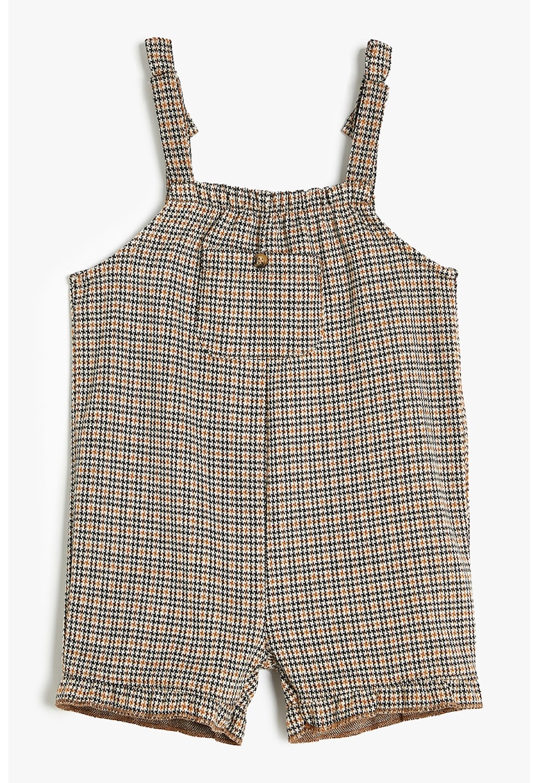 Salopeta lunga cu model herringbone