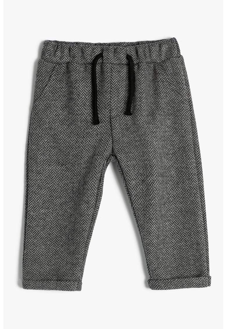 Pantaloni conici cu talie elastica