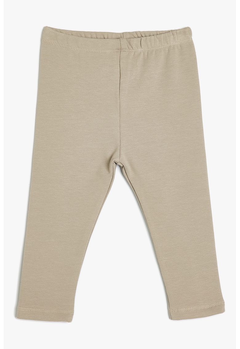 Colanti din amestec de bumbac cu model uni - Bej deschis