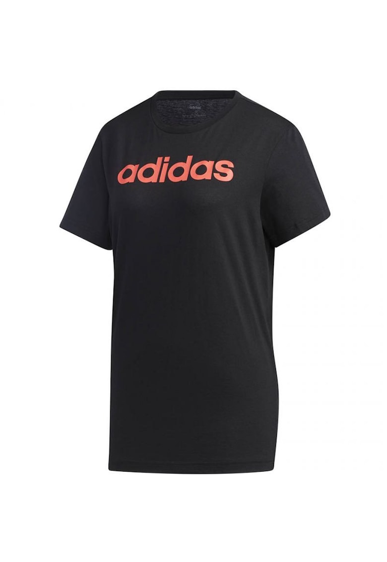 Tricou sport dama - Bumbac - Negru/Roz