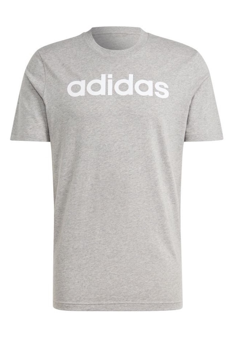 Tricou cu logo barbati - Bumbac - gri