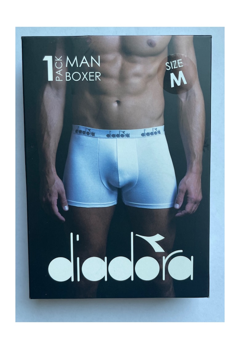 boxeri cu banda logo - alb - Alb