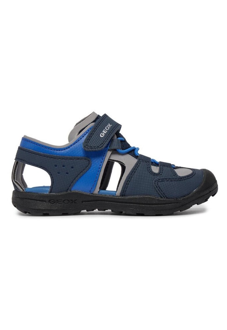Sandale cu velcro si model colorblock Veniett - Bleumarin