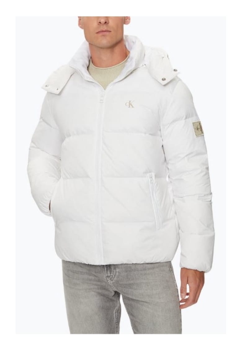 Geaca din puf barbati - Essentials J30J325946 - croiala Regular fit - Alb - Alb