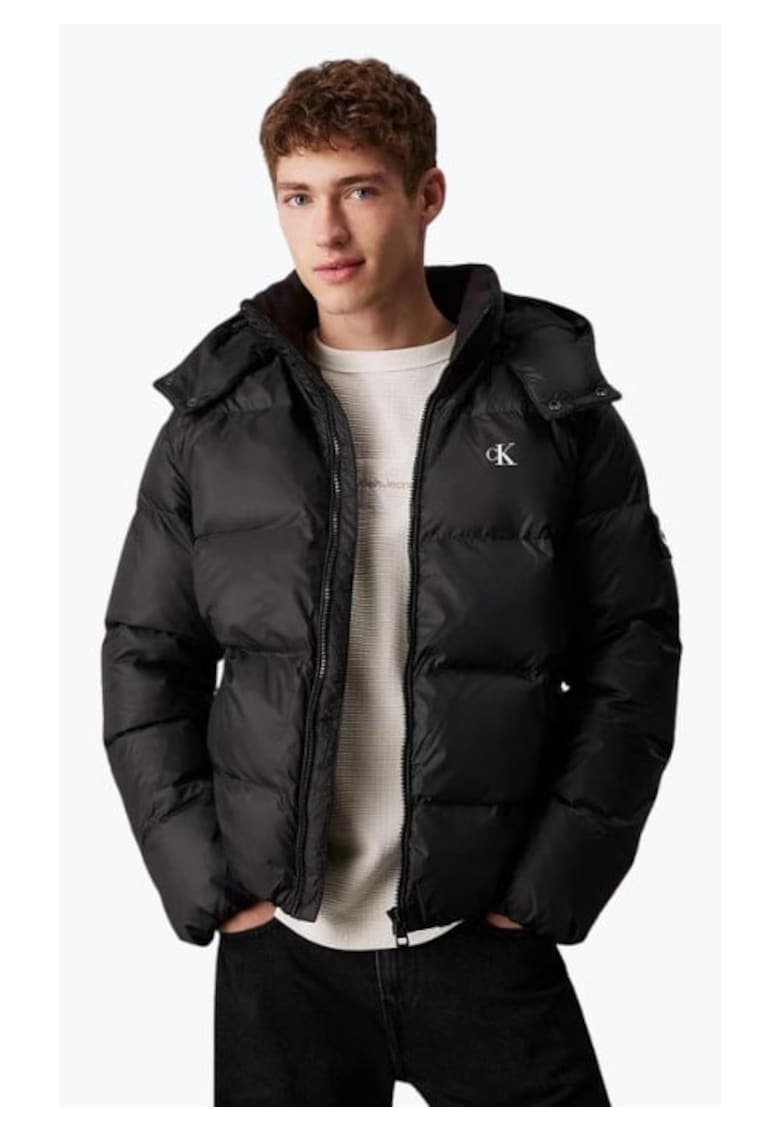 Geaca din puf barbati - Essentials J30J325946 - croiala Regular fit - Negru - Negru
