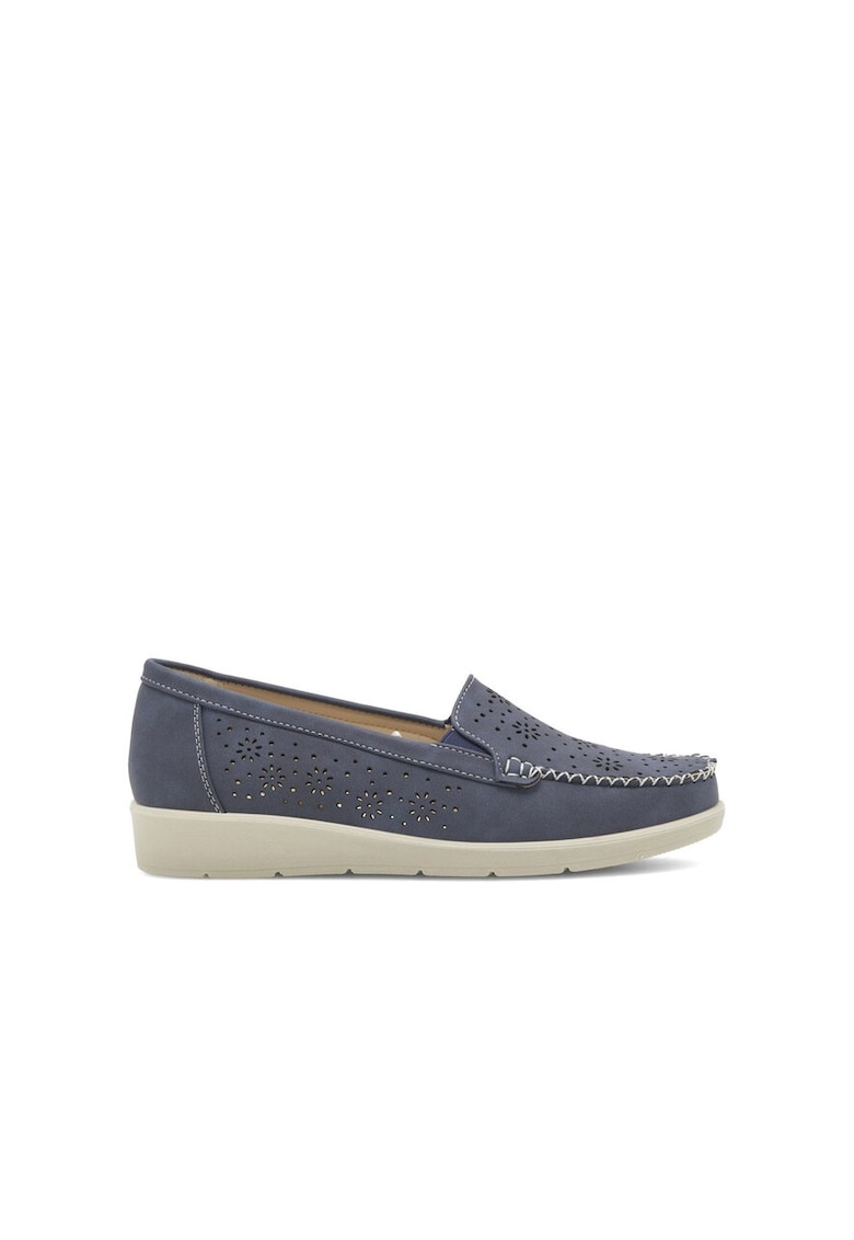 Mocasini dama - 590559 - Piele ecologica - Bleumarin -