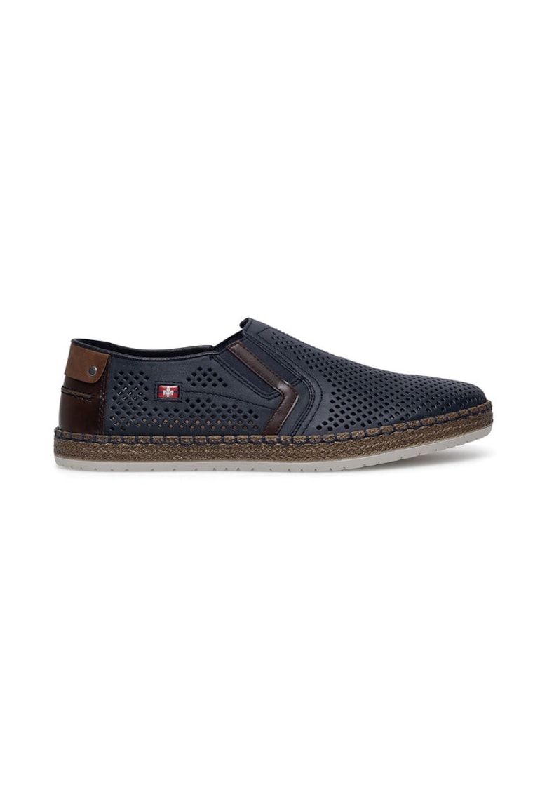 Rieker Tenisi barbati - 590559 - Piele naturala - Bleumarin -
