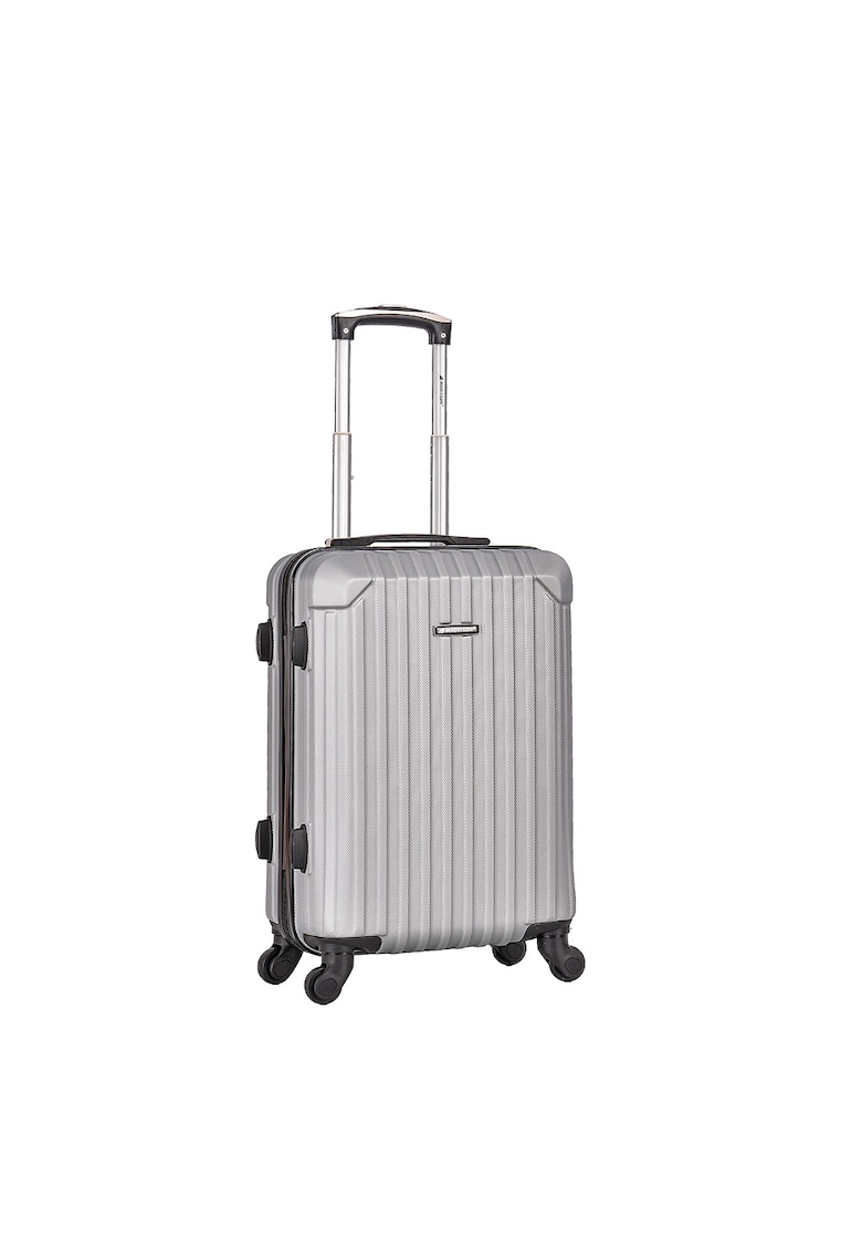 Troler de cabina SW44204 - ABS - 4 roti - cifru - 55 cm - argintiu