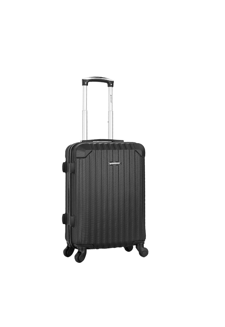 Troler de cabina SW44204 - ABS - 4 roti - cifru - 55 cm - negru