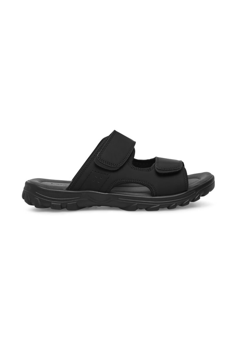 Slapi barbati - 590559 - Piele ecologica - Negru -