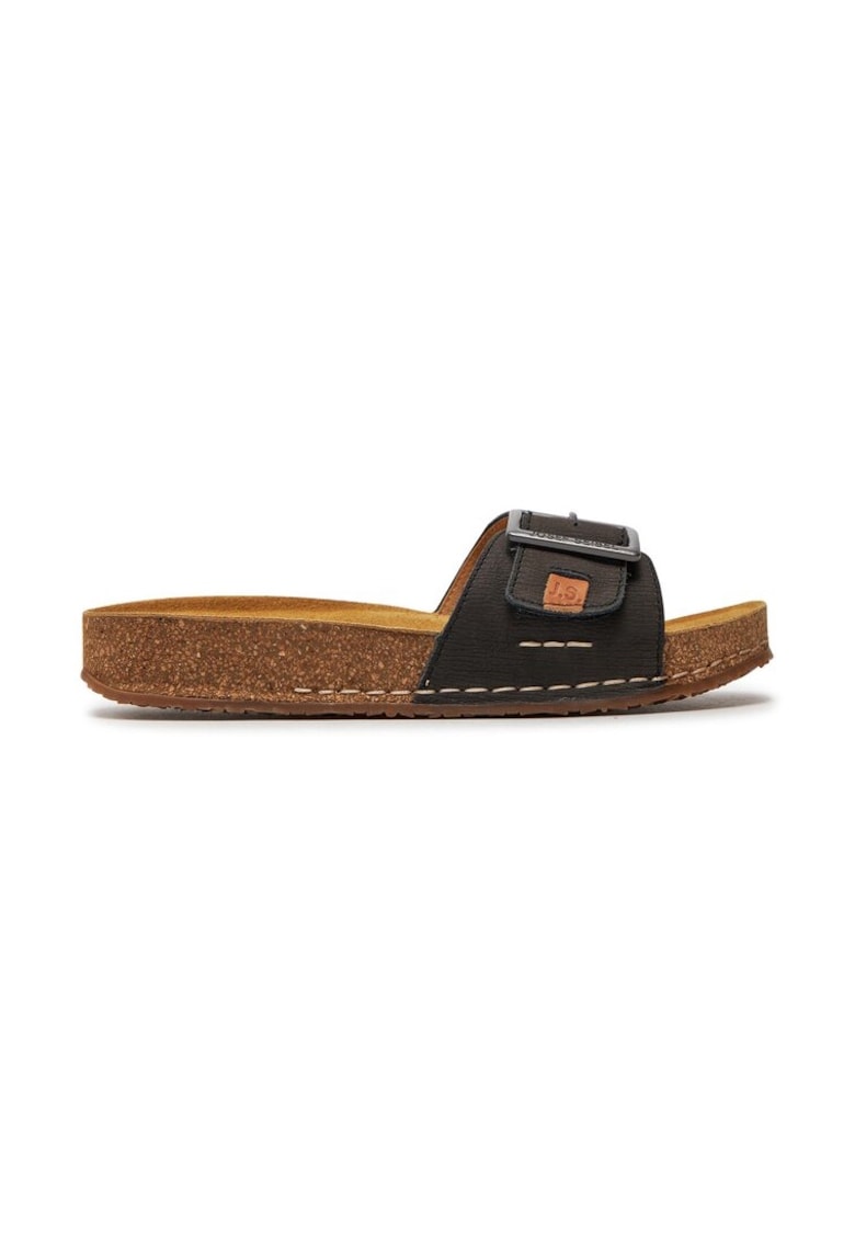 Slapi dama - 303600 - Piele naturala. - Negru
