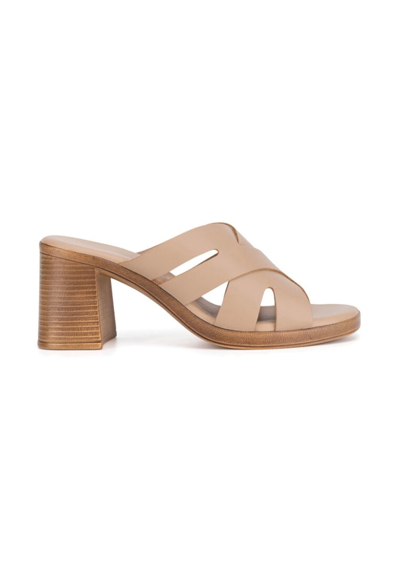 Slapi dama - 590559 - Piele naturala - Maro -
