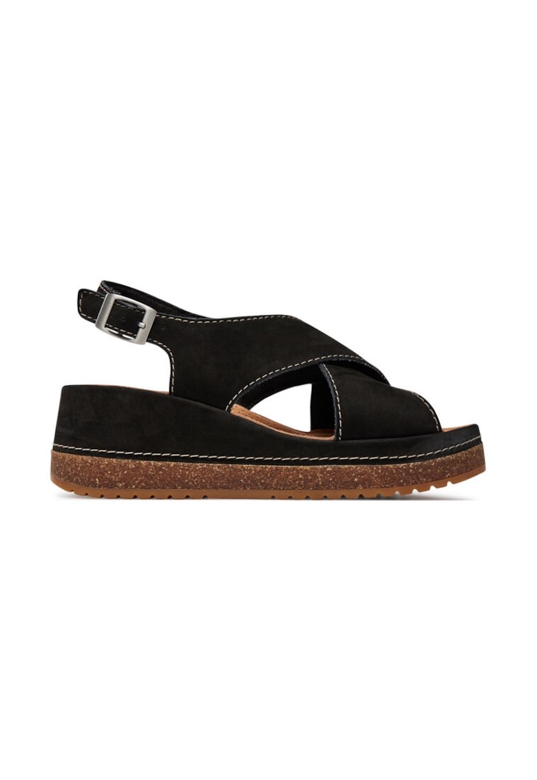 Sandale dama - 303500 - Piele nabuc - Negru - 39.5 EU - Negru