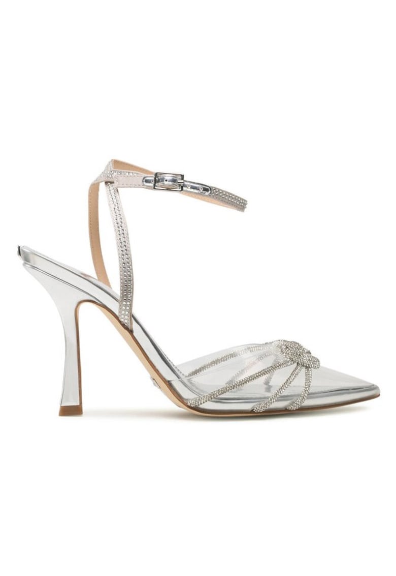Sandale dama - 302052 - Piele ecologica - Transparent / Argintiu