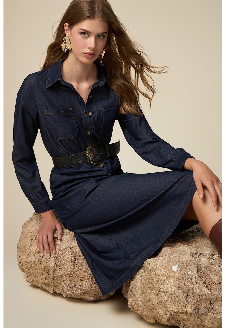 Rochie midi de denim