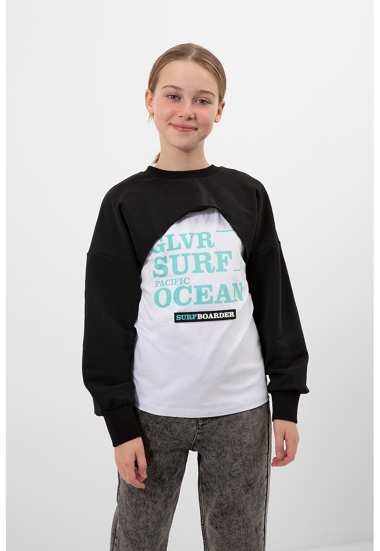 Bluza de trening cu model 2-in-1