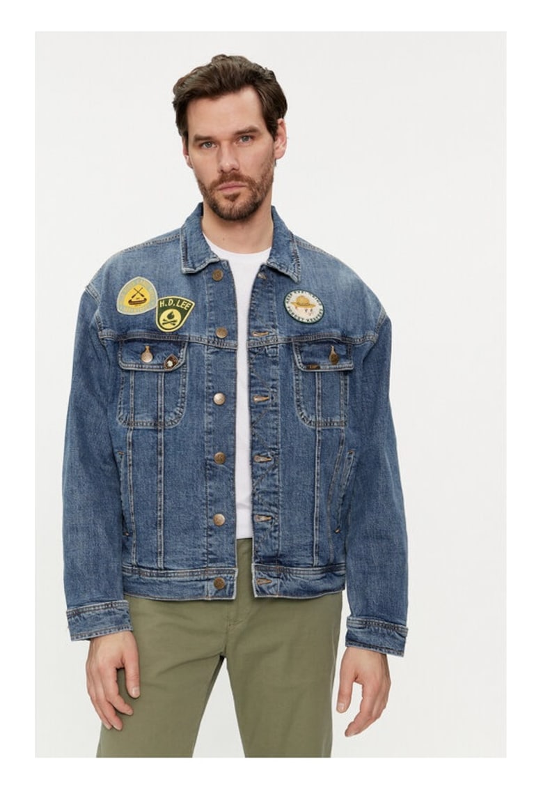 Geaca barbati - 595371 - Albastru - Bumbac