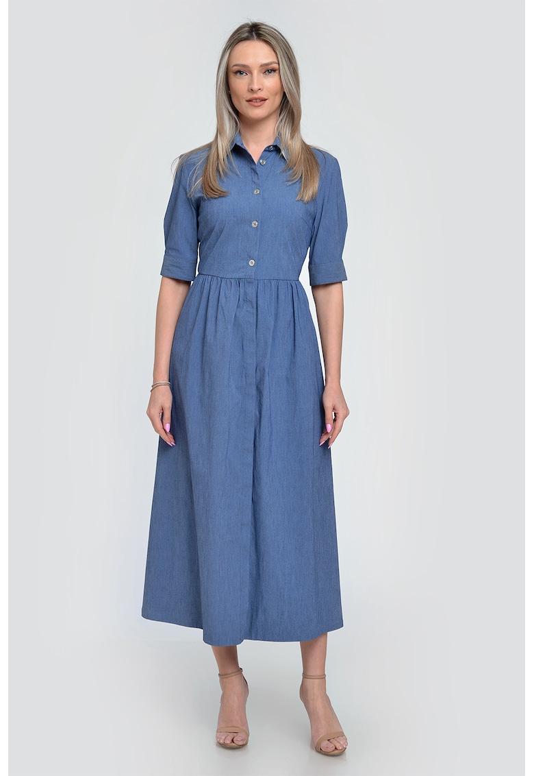 Rochie-camasa de denim Stela