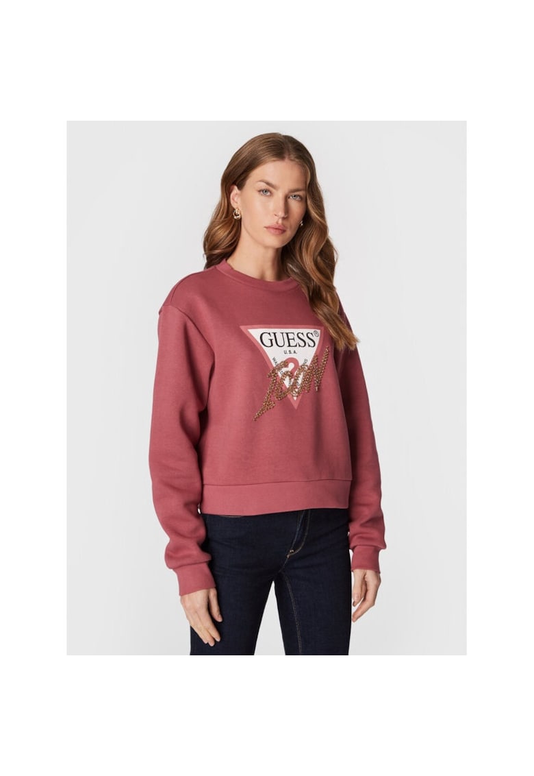 Bluza de trening dama - 951576 - Roz - Bumbac