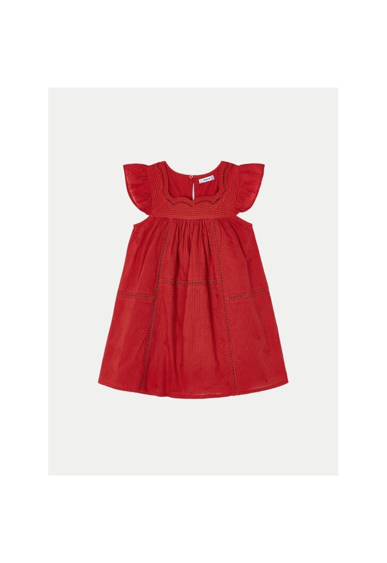 Rochie fete - 13775 - Rosu - Bumbac