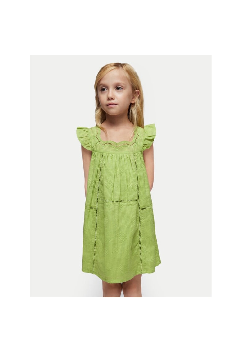 Rochie fete - 13768 - Verde - Bumbac