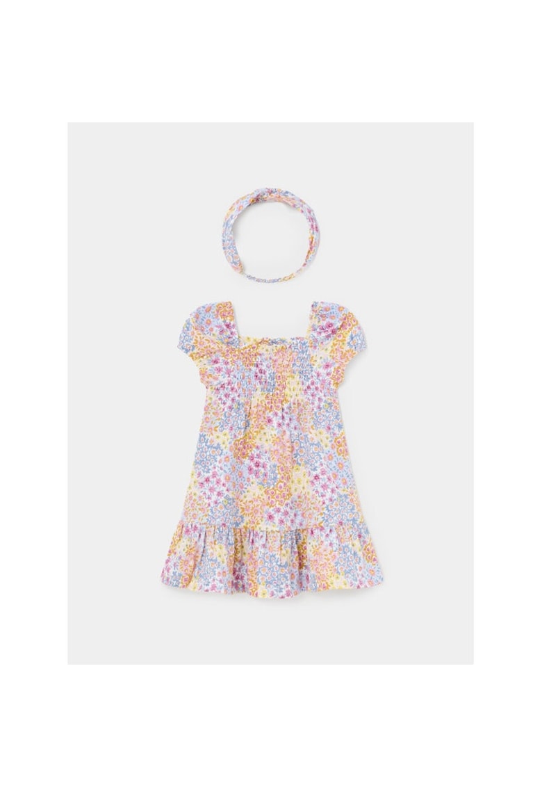 Rochie fete - 12921 - Multicolor - Bumbac