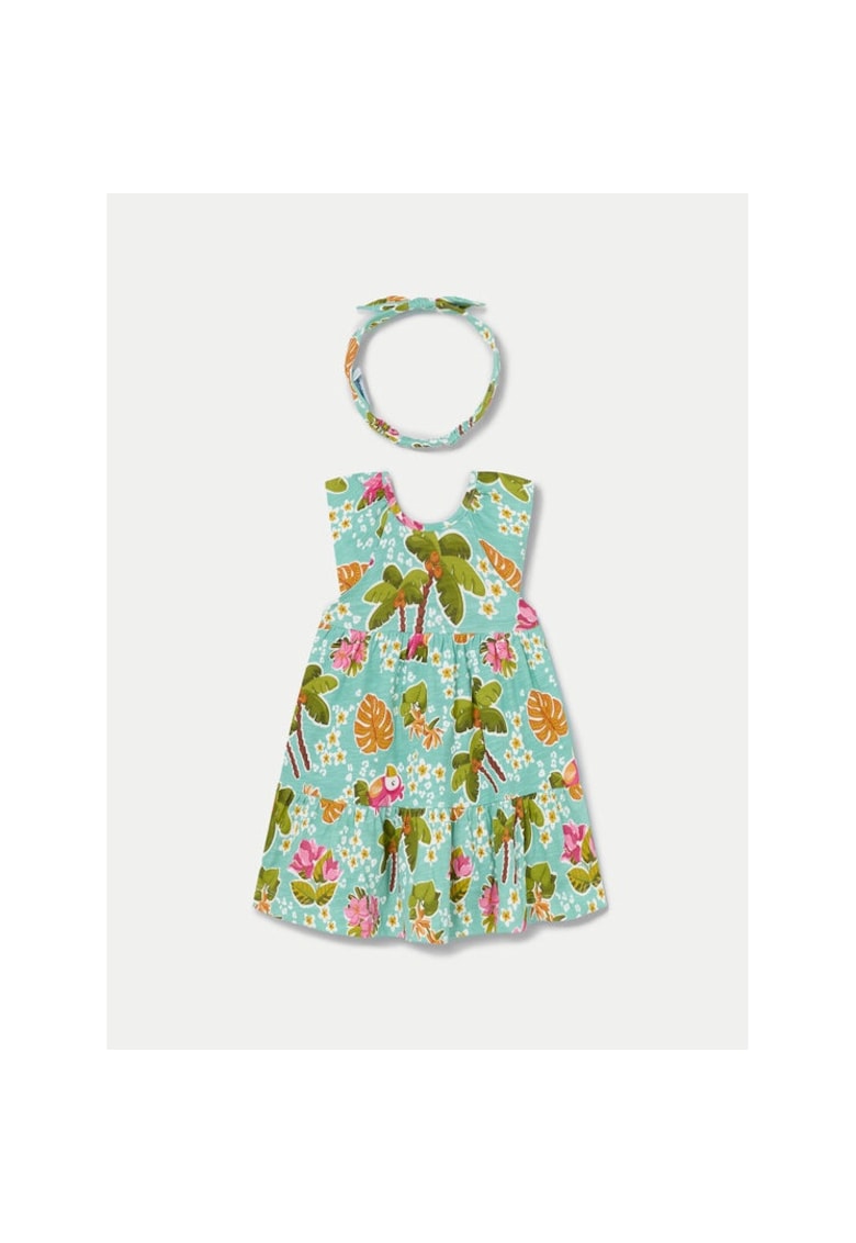 Rochie fete - 140372 - Verde - Bumbac
