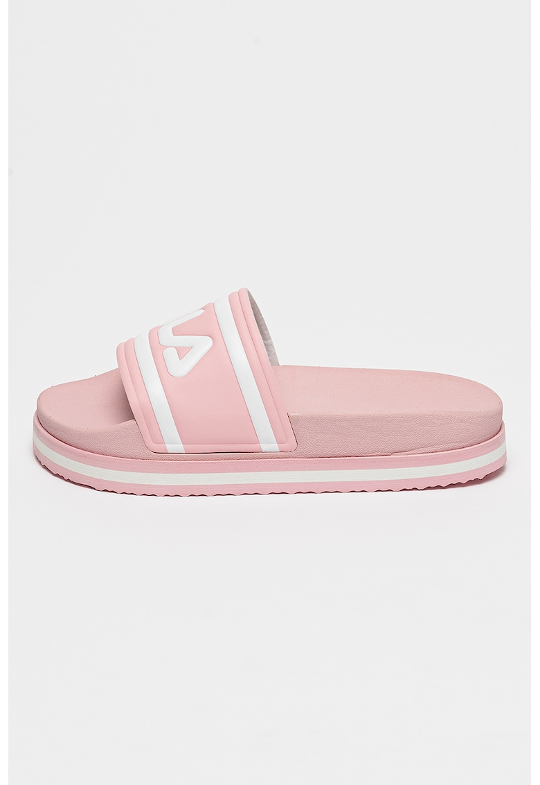 Papuci flatform cu imprimeu logo Morro Bay