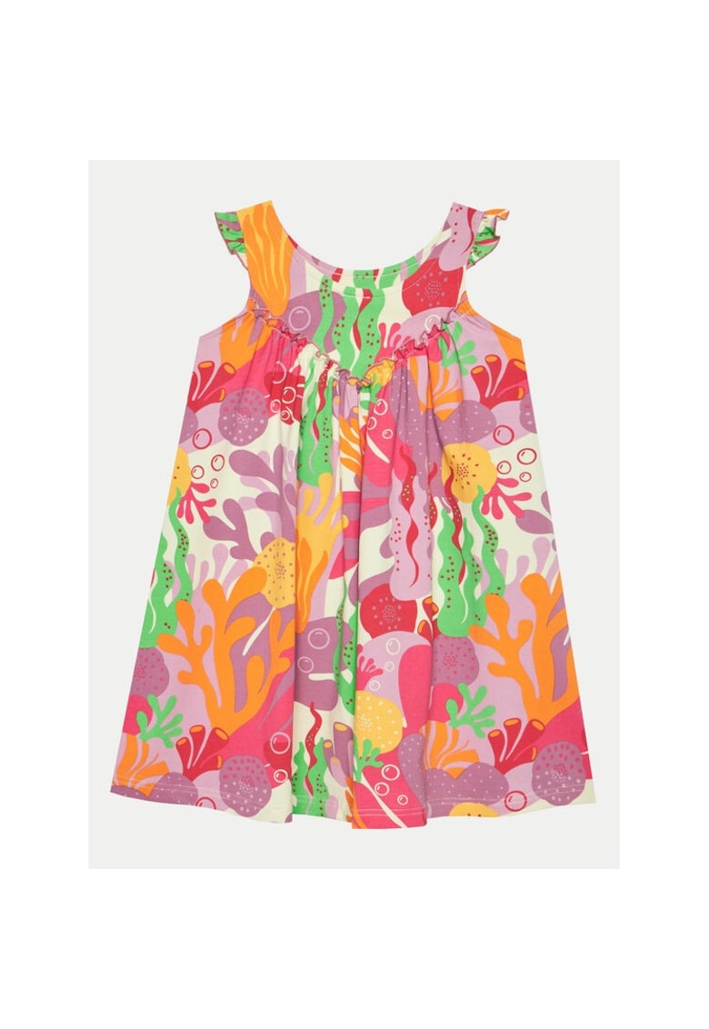 Rochie fete - 50039 - Multicolor - Bumbac