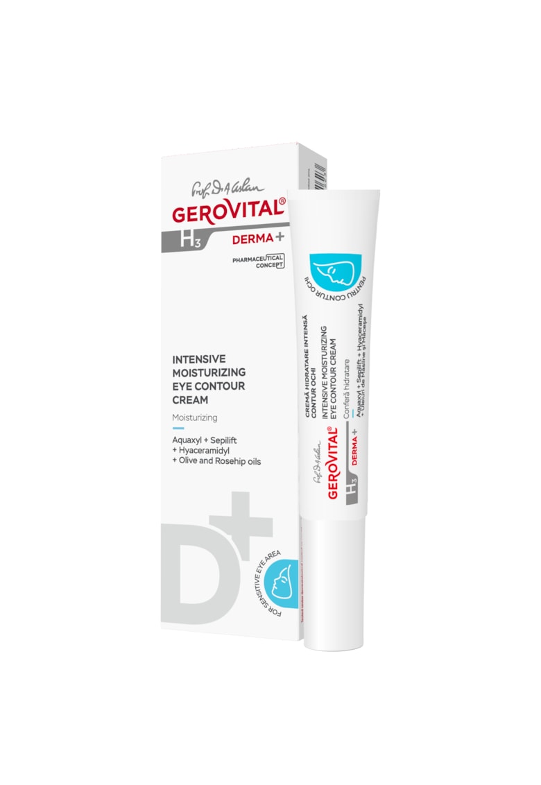 Crema conturi ochi pentru hidratare intensa H3 Derma+ - 15 ml