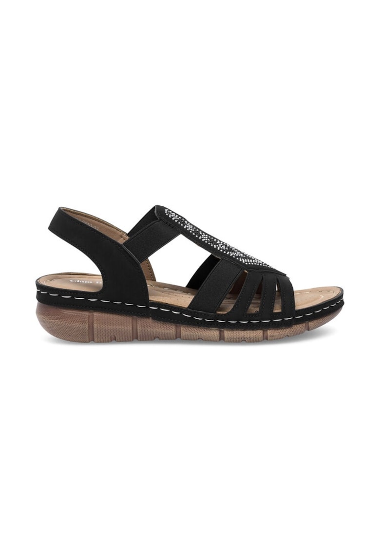 Sandale dama - 590559 - Sintetic - Negru