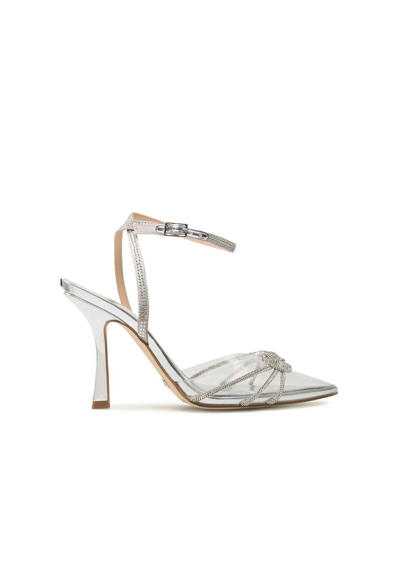 Sandale dama - 302052 - Piele ecologica - Transparent / Argintiu