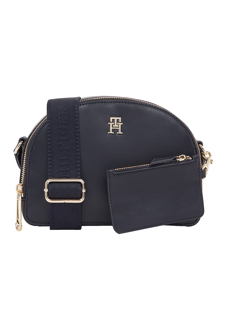 Geanta crossbody in forma de semi-luna cu etui