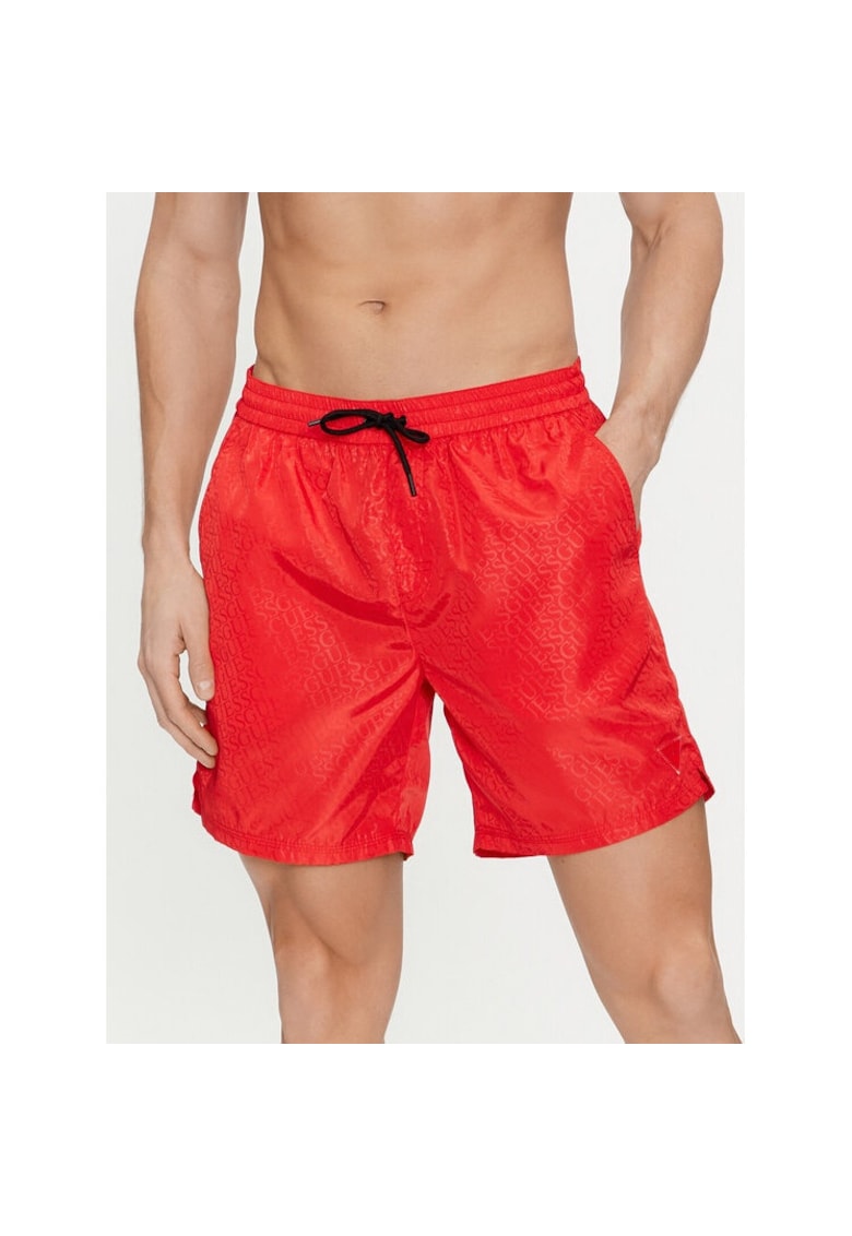 Pantaloni scurti sport barbati - 512064 - Rosu - Poliester