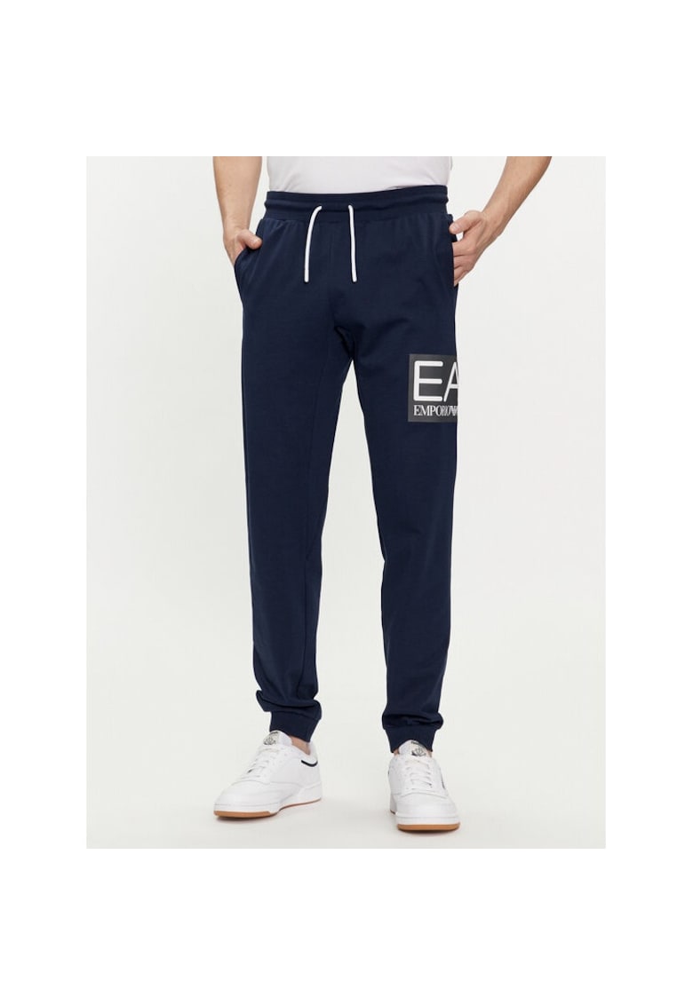 Pantaloni sport barbati - 536107 - Bleumarin - Bumbac