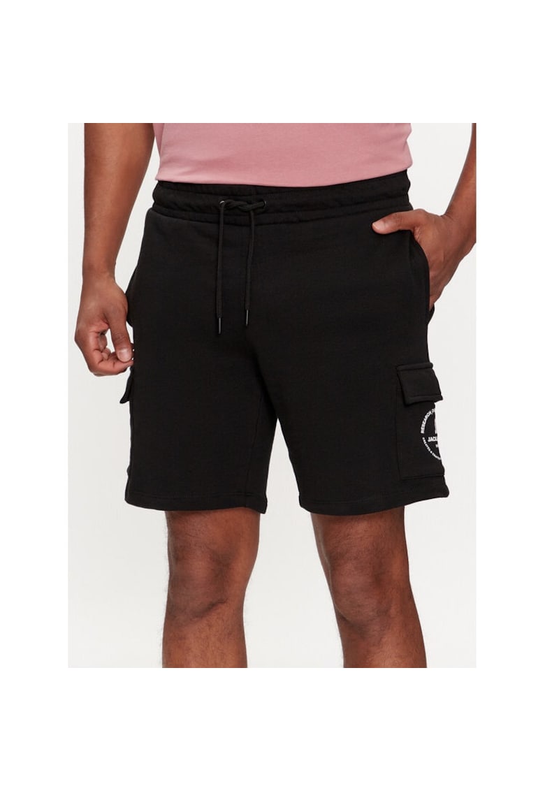 Pantaloni sport barbati - 313630 - Negru - Bumbac -