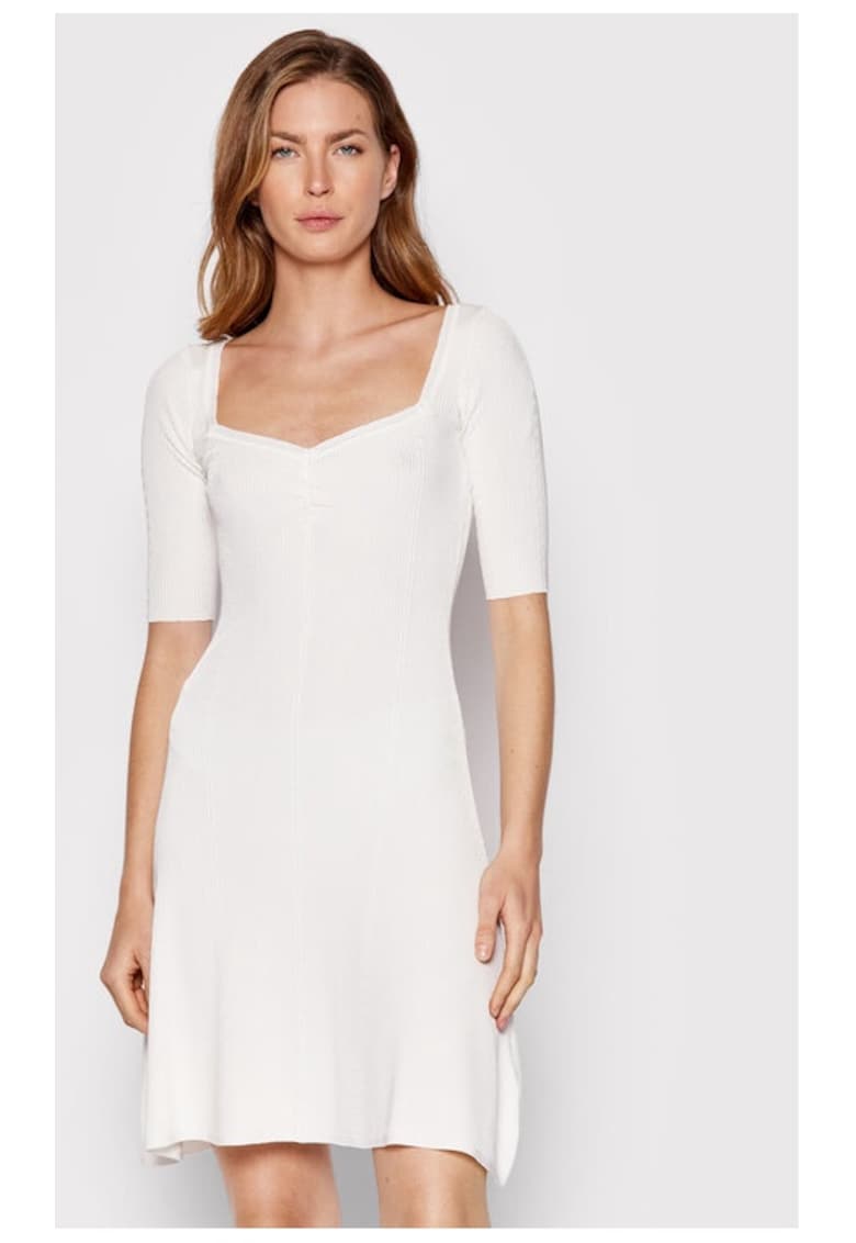 Guess Rochie albă din viscoză - Alb