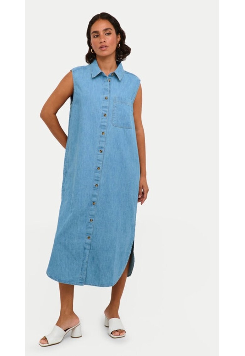 Rochie dama -  Albastru - Bumbac