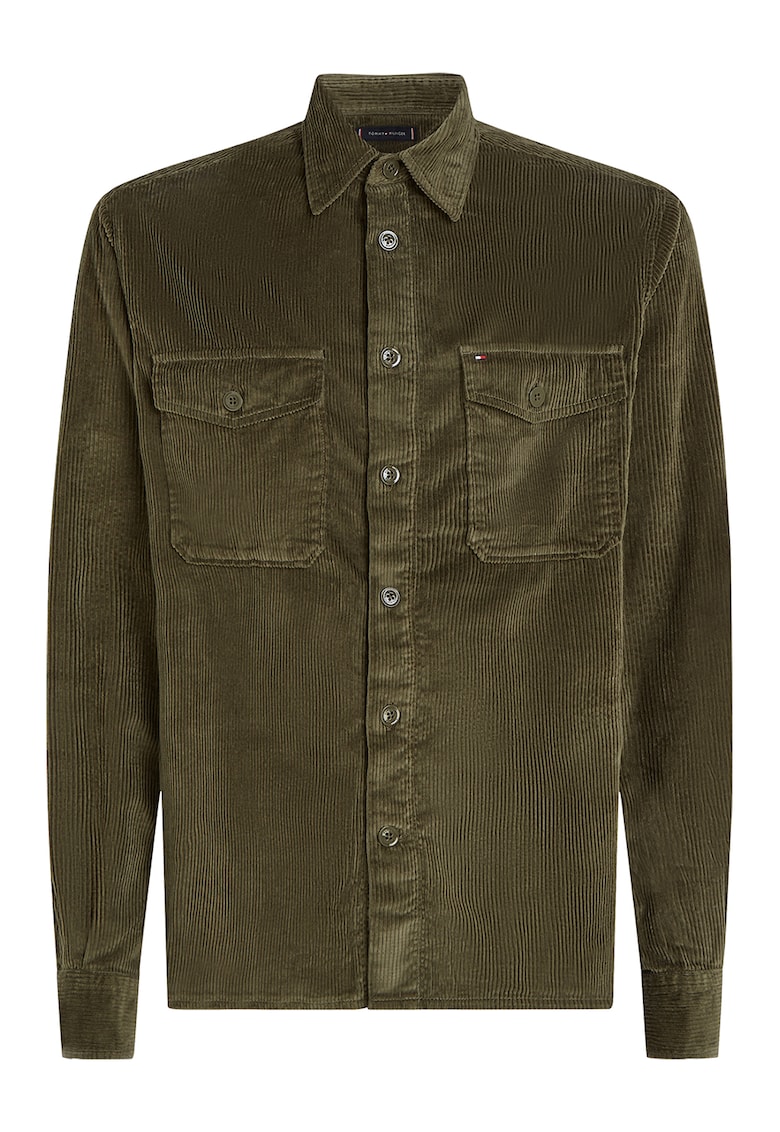 Camasa de bumbac cu buzunare pe piept