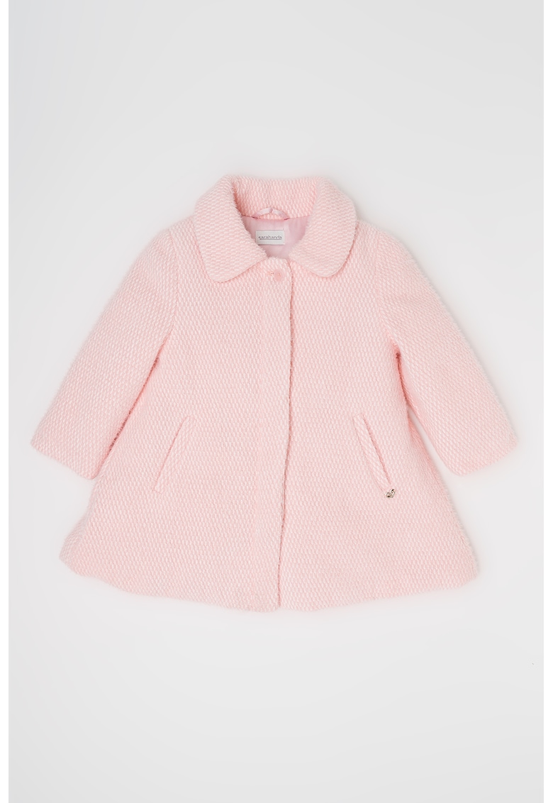Palton cu buzunare laterale - Roz pastel