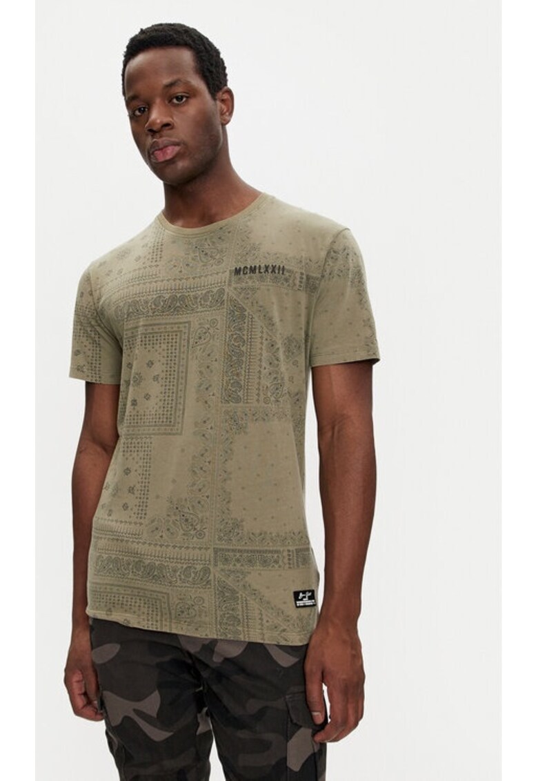 Tricou barbati - 528347 - Kaki - Bumbac