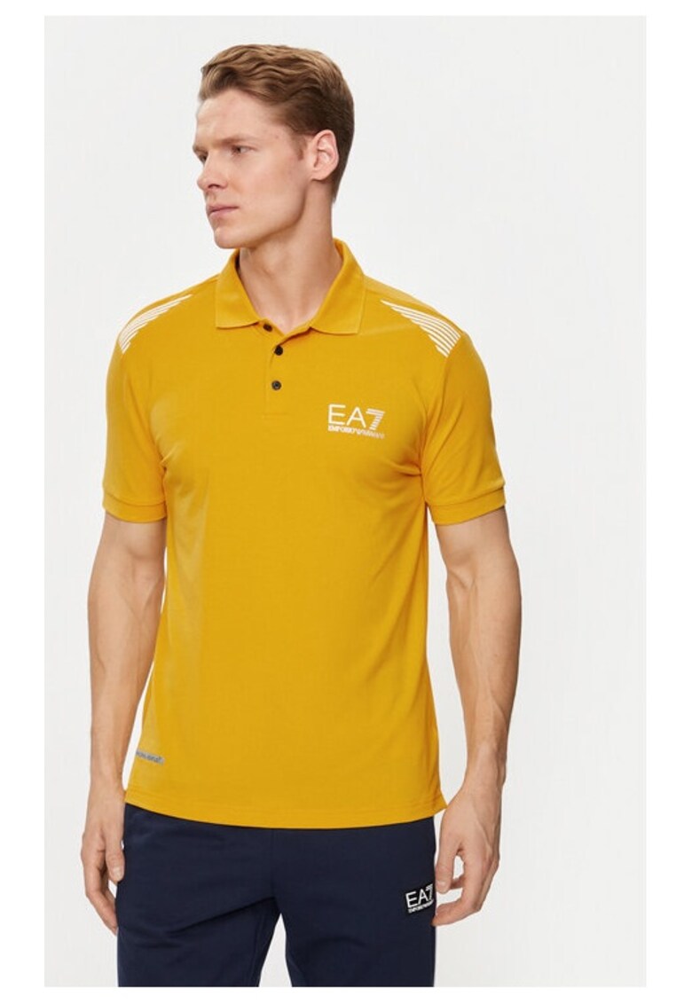 Tricou barbati - 535537 - Portocaliu - Poliester
