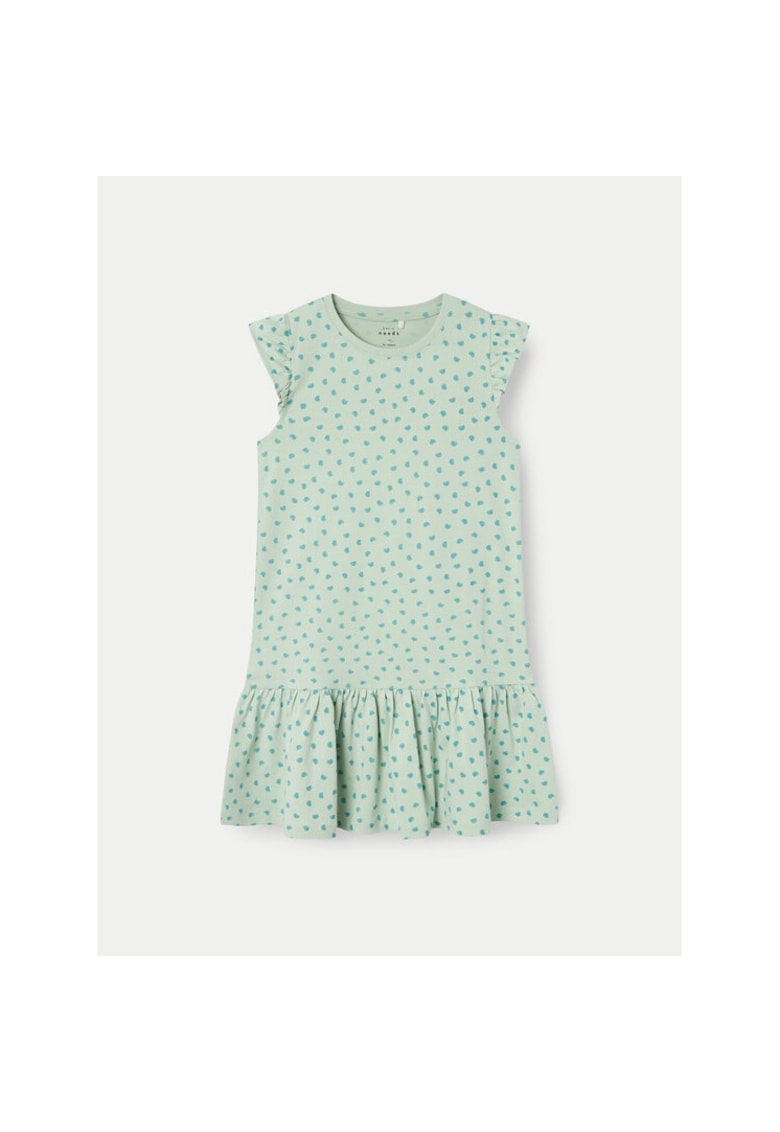 Rochie fete - 14758 - Verde - Bumbac