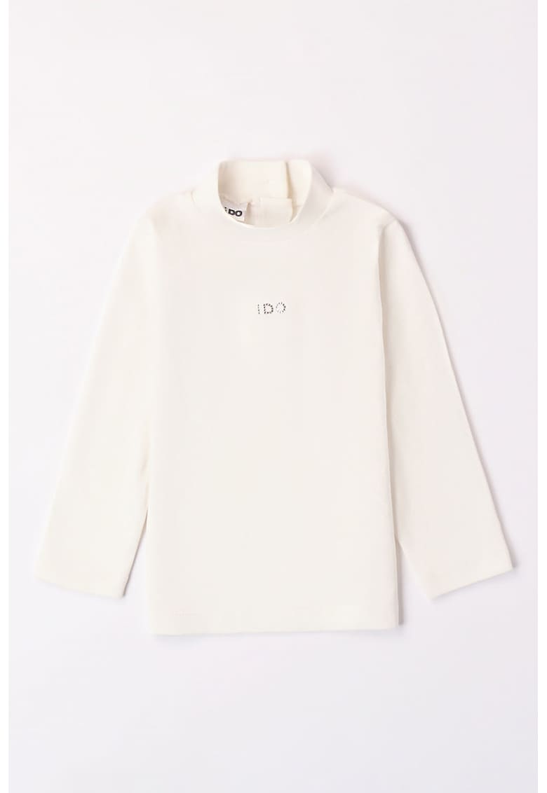 Bluza de bumbac cu fenta cu nasturi Bluza de bumbac cu fenta cu nasturi