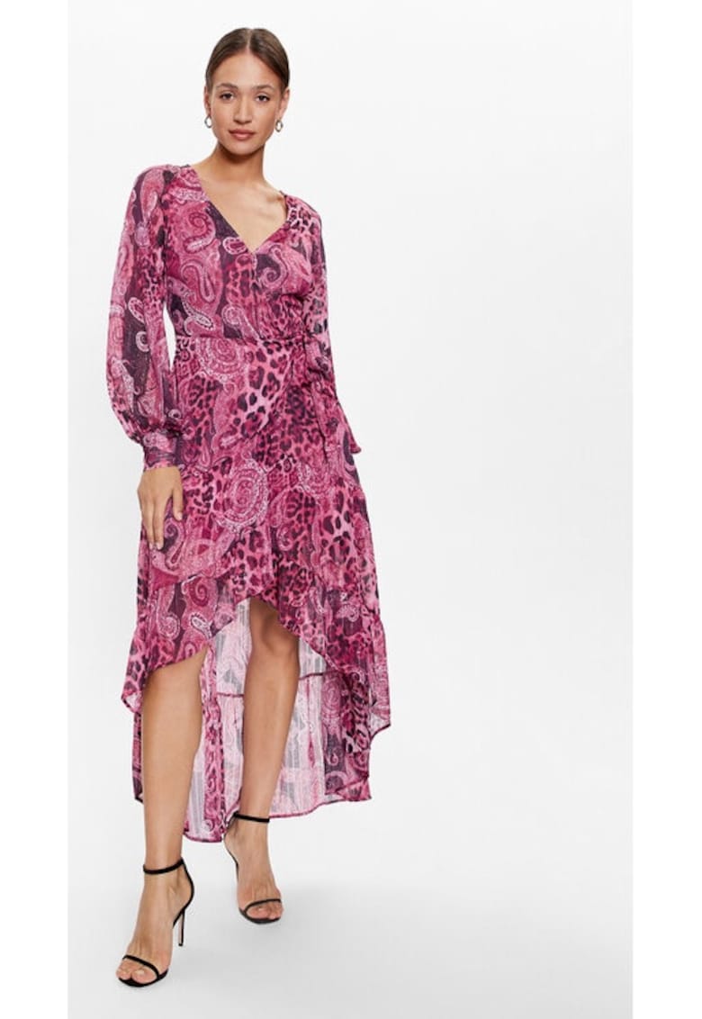 Rochie asimetrica cu imprimeu paisley