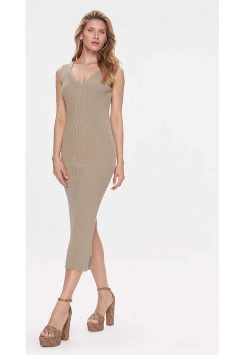 Rochie dama - 303398620 - Bej - Bumbac